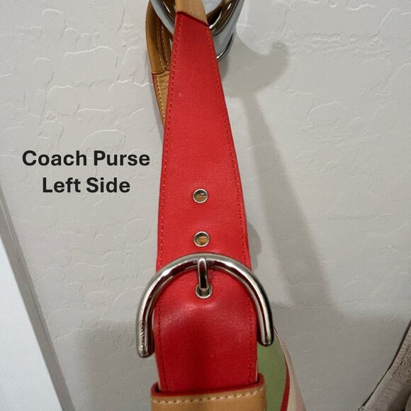 Coach Soho Hampton Multi-Color Striped Hobo Handbag Purse (EXCELLENT CONDITION) - Picture 3 of 7